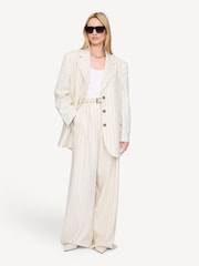 ANINE BING Cream Lou Trousers - Image 3 of 5