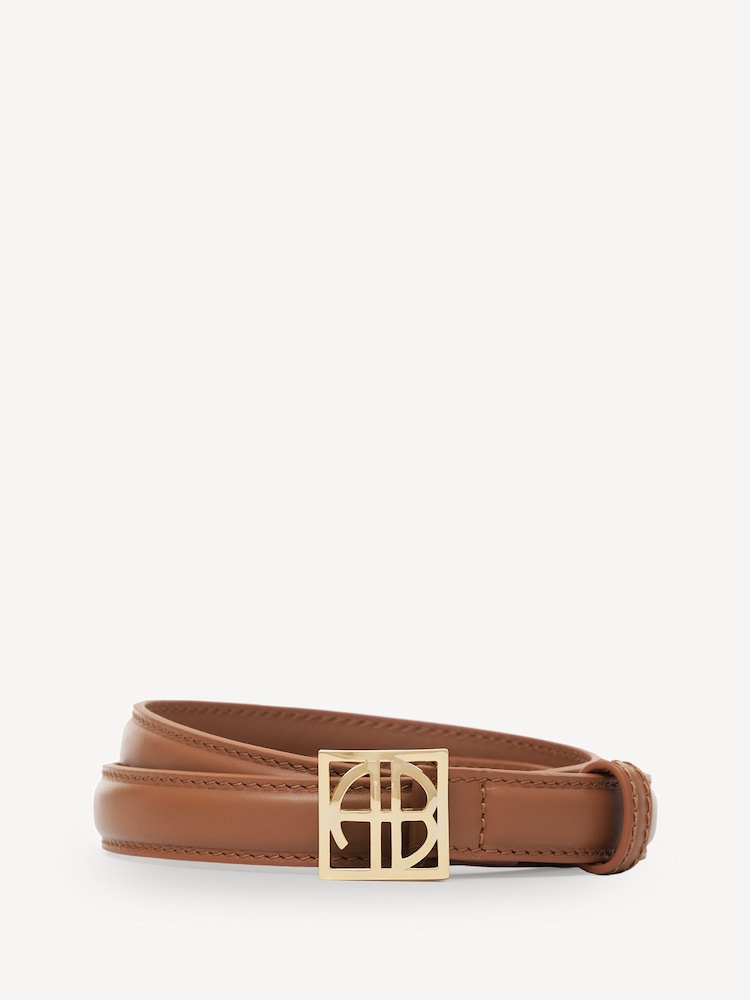 ANINE BING Brown Monogram Belt - Image 1 of 3