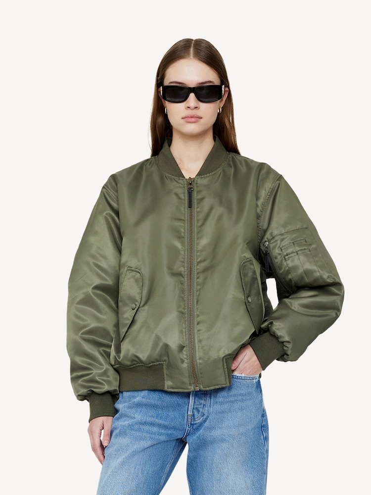 ANINE BING Green Leon Bomber Jacket - Image 1 of 4