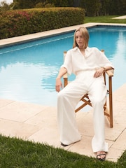 ANINE BING Cream Pinstripe Bridget Shirt - Image 2 of 6