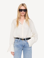 ANINE BING Cream Pinstripe Bridget Shirt - Image 3 of 6