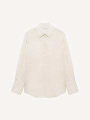 ANINE BING Cream Pinstripe Bridget Shirt - Image 5 of 6