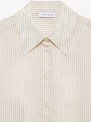 ANINE BING Cream Pinstripe Bridget Shirt - Image 6 of 6