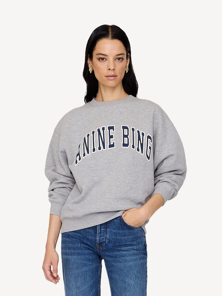 ANINE BING Grey Spencer Anine Bing Sweatshirt - Image 1 of 2 ANINE BING Grey Spencer Anine Bing Sweatshirt - Image 1 of 2