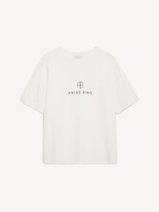 ANINE BING Cream Jaci Monogram Sweatshirt - Image 1 of 2