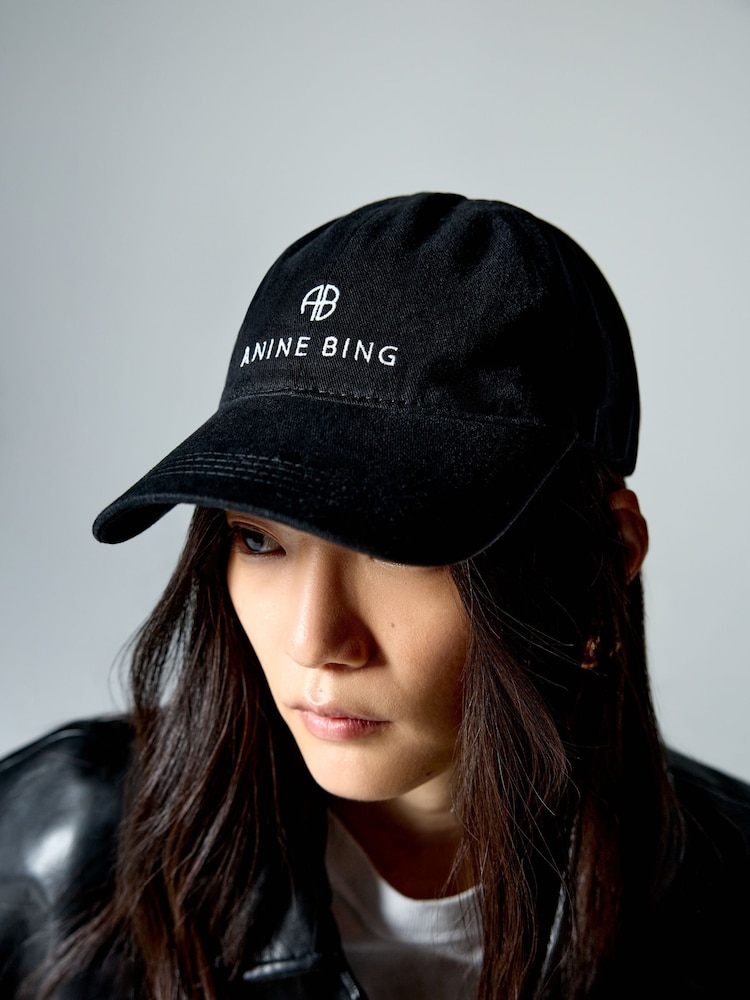 ANINE BING Black Jeremy Baseball Cap - Image 6 of 6