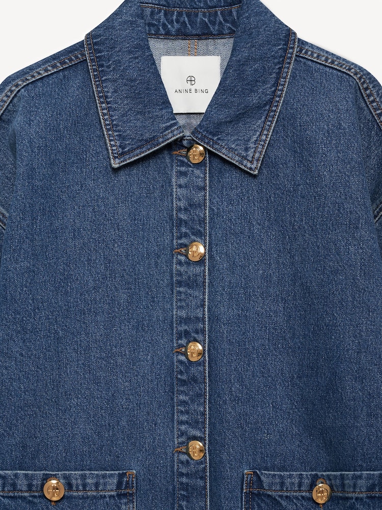 ANINE BING Blue Luca Jacket - Image 4 of 4