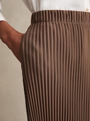 Reiss Pippa Pleated Jersey Midi Skirt - Изображение 4 из 7