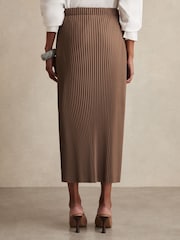 Reiss Pippa Pleated Jersey Midi Skirt - Изображение 6 из 7