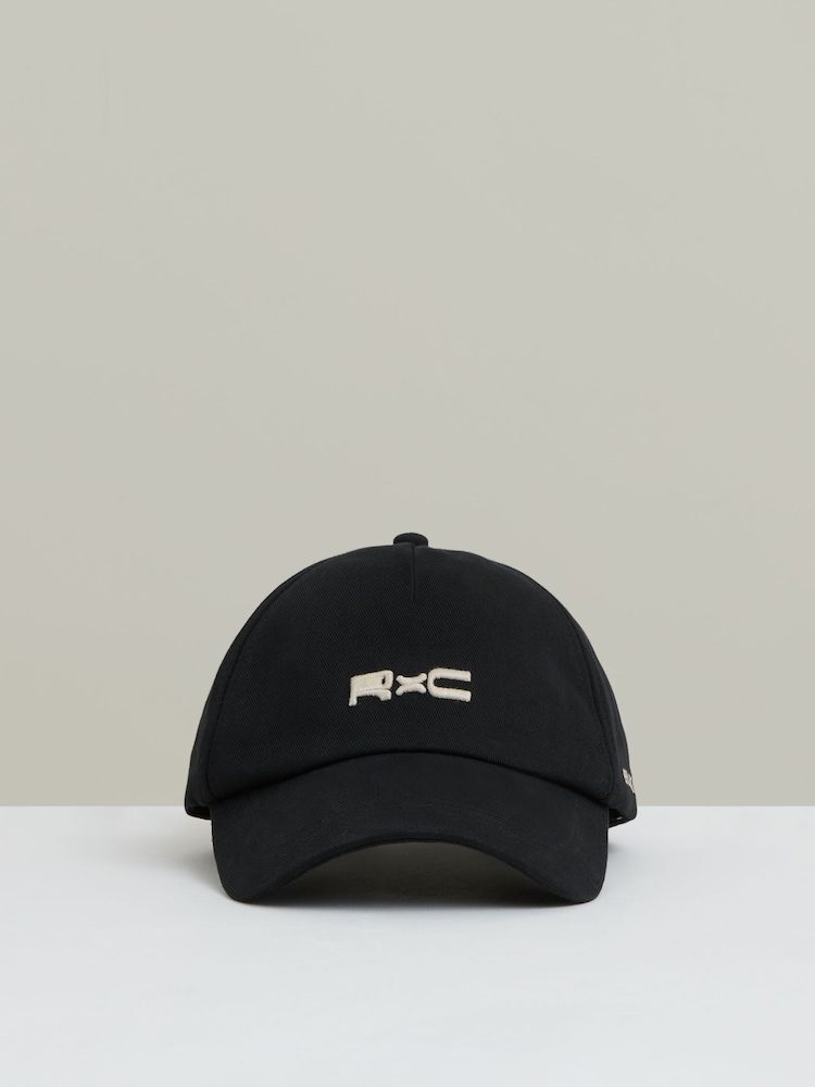 Reiss Black Roda Cap Reiss | Ché Logo-Embroidered Cap - Image 1 of 5