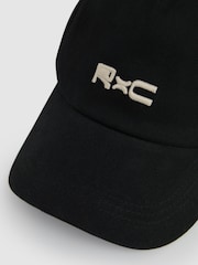Reiss Black Roda Cap Reiss | Ché Logo-Embroidered Cap - Image 5 of 5