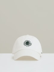 Reiss White Artola Cap Reiss | Ché Sun-Embroidered Cap - Image 1 of 5