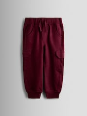 JoJo Maman Bébé Burgundy Red 2-Pack Cargo Joggers - Image 4 of 7