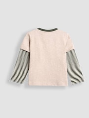 JoJo Maman Bébé Natural Wild Cubs Club Graphic Appliqué Top - Image 2 of 3