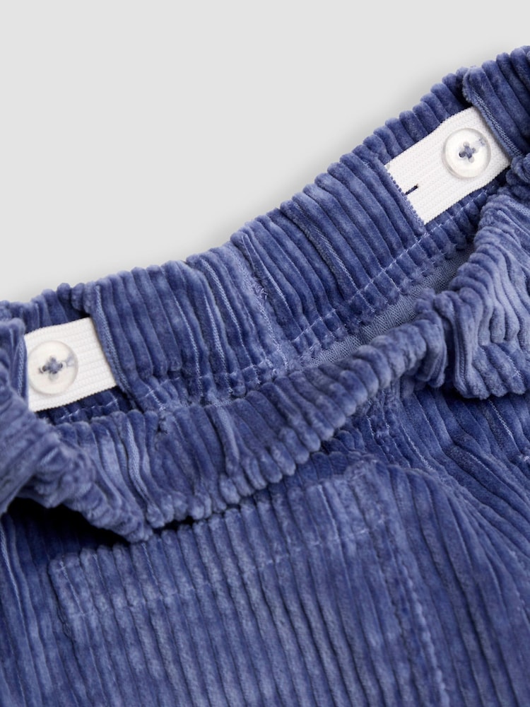 JoJo Maman Bébé Indigo Blue Cord Pull On Trousers - Image 6 of 6