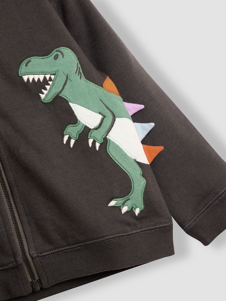 JoJo Maman Bébé Grey Appliqué Reversible Hoodie - Image 9 of 9 JoJo Maman Bébé Grey Appliqué Reversible Hoodie - Image 9 of 9