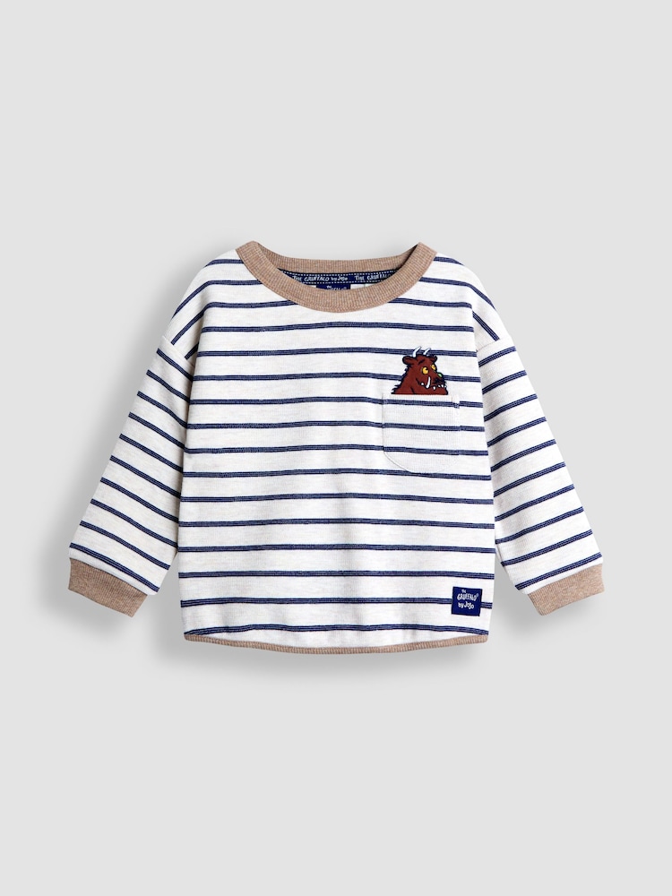 JoJo Maman Bébé Gruffalo Natural Appliqué Pocket Top - Image 1 of 4