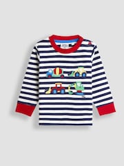 Azul - Top con diseño de aplique de JoJo Maman Bébé - Imagen 1 de 3