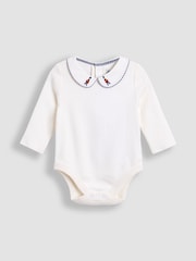 JoJo Maman Bébé White Embroidered Collar Body - Image 1 of 3
