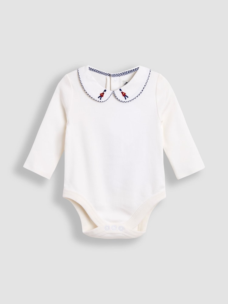 JoJo Maman Bébé White Embroidered Collar Body - Image 1 of 3