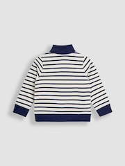 Creme - JoJo Maman Bébé Tractor Applique Half-Zip Sweatshirt - Bild 2 von 3