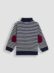 Marineblau/blau - JoJo Maman Bébé Tractor Applique Half-Zip Sweatshirt - Bild 2 von 3