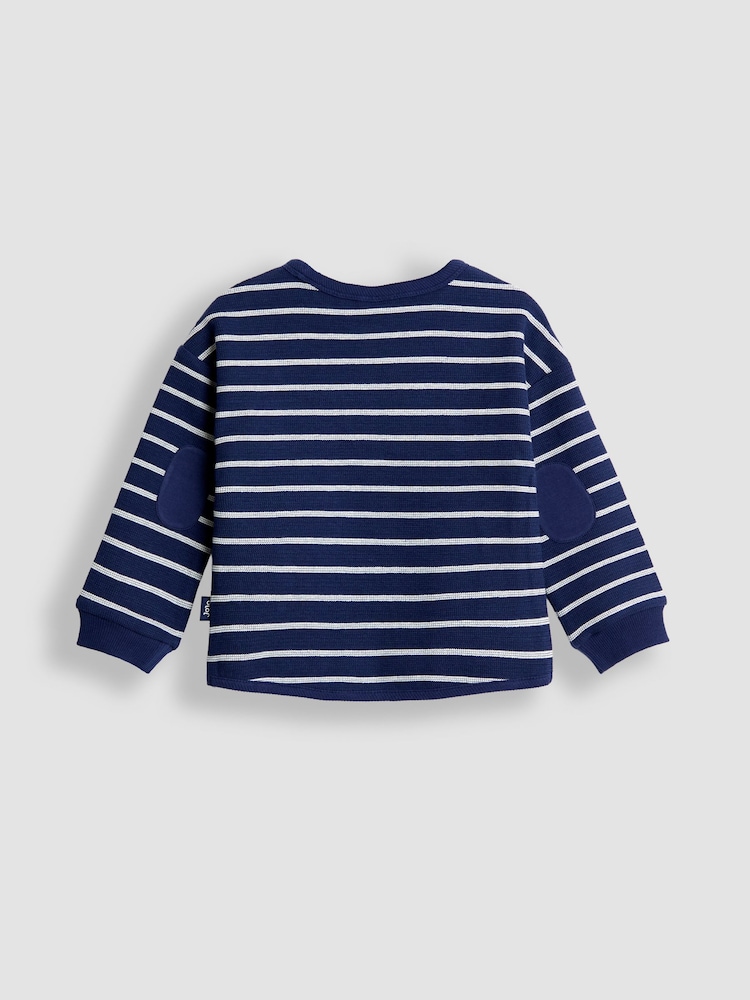 JoJo Maman Bébé Dark Blue Pocket Appliqué Top - Image 2 of 3