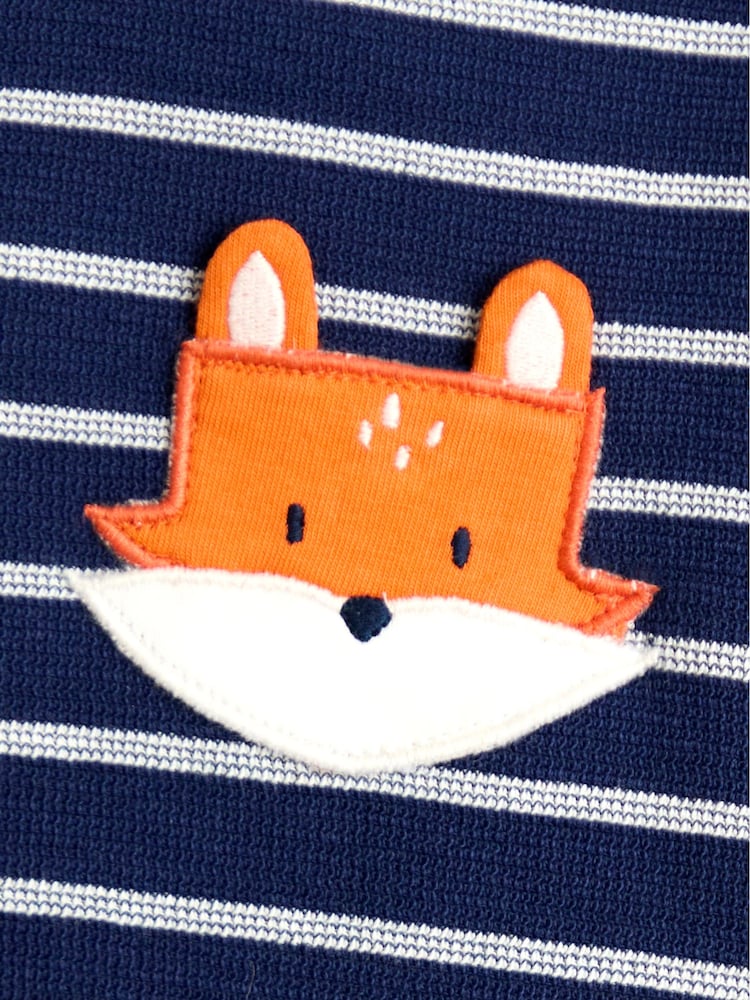 JoJo Maman Bébé Dark Blue Pocket Appliqué Top - Image 3 of 3