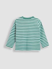 Jojo Maman Bébé Green Classic Stripe Top - Image 2 of 3
