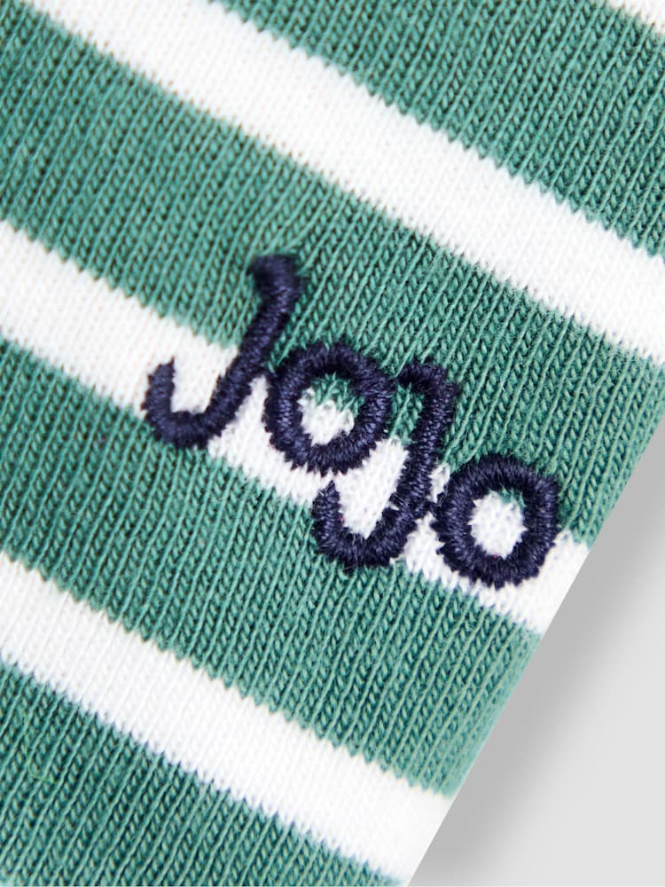 Jojo Maman Bébé Green Classic Stripe Top - Image 3 of 3