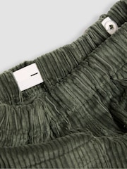 JoJo Maman Bébé Khaki Green Cord Pull On Trousers - Image 4 of 4