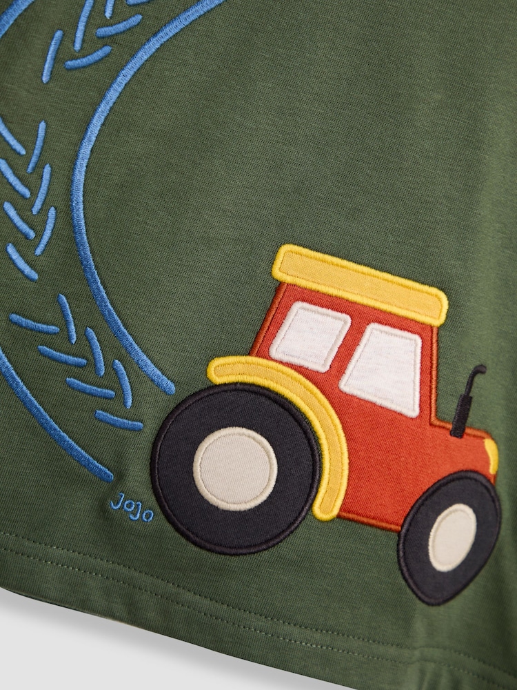 JoJo Maman Bébé Green Appliqué Top - Image 3 of 3 JoJo Maman Bébé Green Appliqué Top - Image 3 of 3