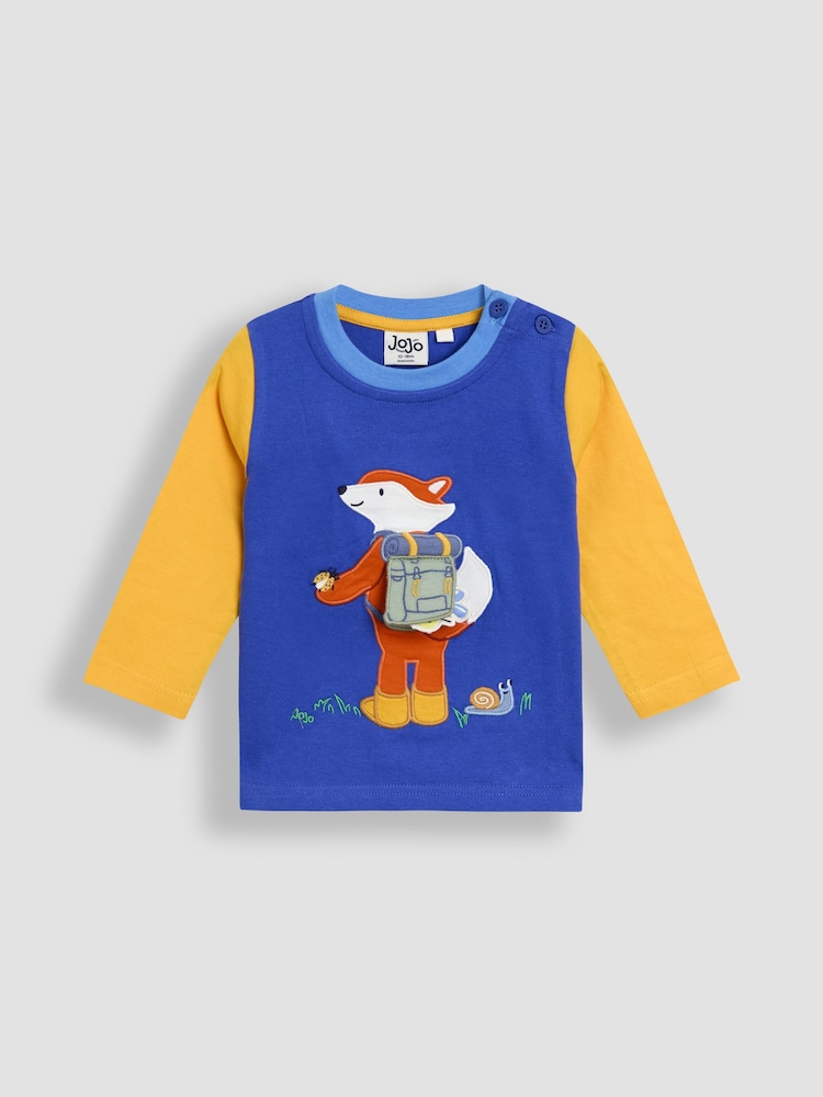 Cobalt Blue Fox - رداء علوي بأبليك من Jojo Maman Bébé - صورة 1 من 4 Cobalt Blue Fox - رداء علوي بأبليك من Jojo Maman Bébé - صورة 1 من 4