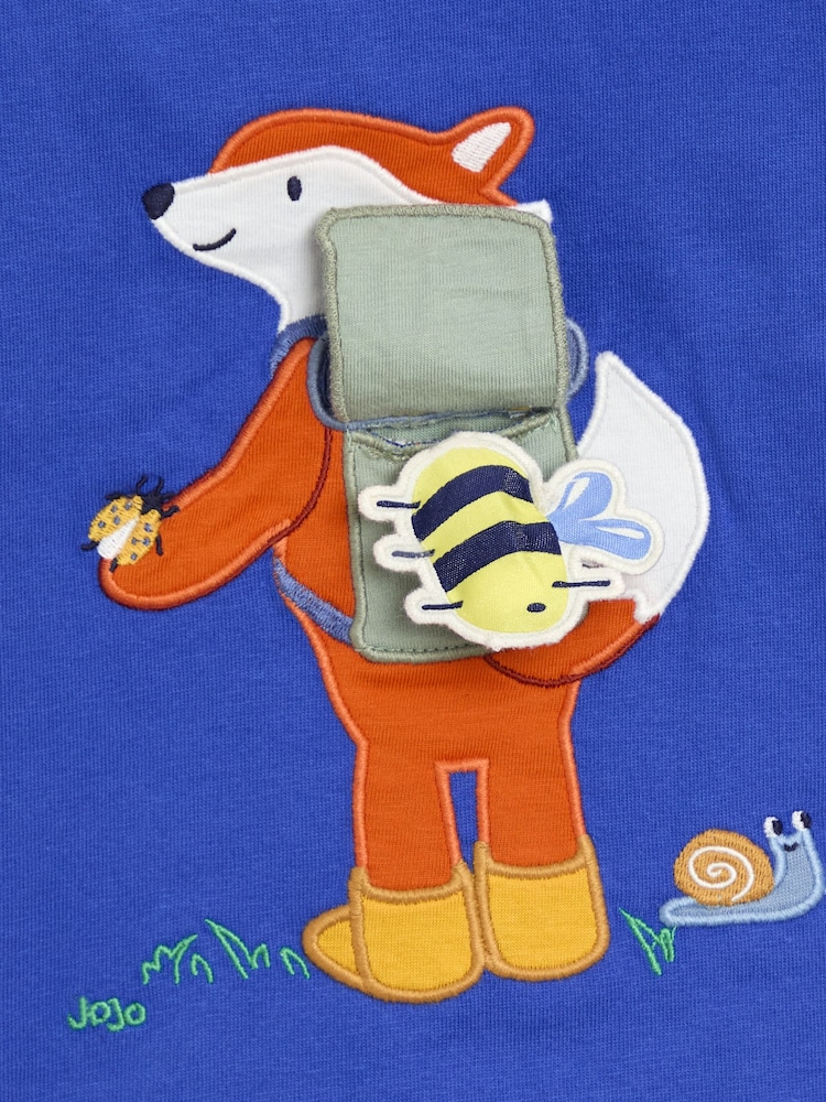 Cobalt Blue Fox - رداء علوي بأبليك من Jojo Maman Bébé - صورة 4 من 4 Cobalt Blue Fox - رداء علوي بأبليك من Jojo Maman Bébé - صورة 4 من 4