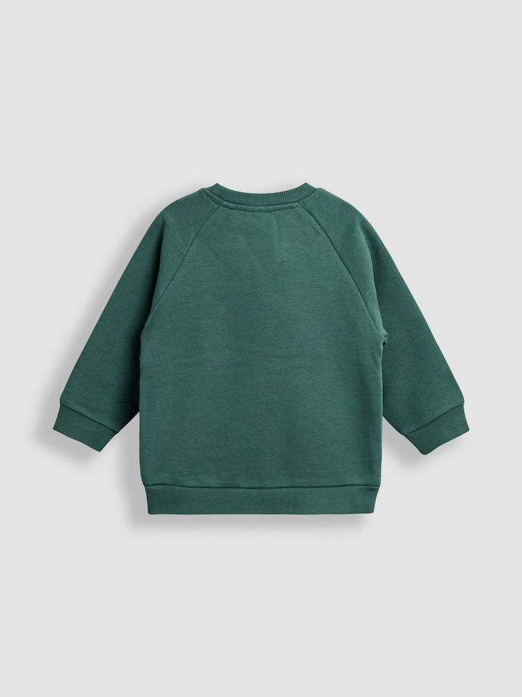 JoJo Maman Bébé Green Appliqué Sweatshirt - Image 2 of 4