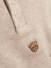 JoJo Maman Bébé Natural Highland Cow Embroidered Polo Body - Image 4 of 5