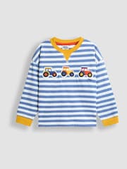 JoJo Maman Bébé Blue Appliqué Motif Top - Image 1 of 3