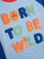 JoJo Maman Bébé Blue Graphic Appliqué Top - Image 3 of 3