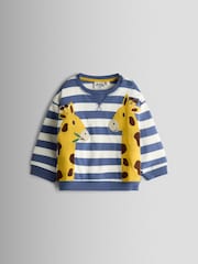 Indigo Albastru girafă - JoJo Maman Bébé Applique Sweatshirt - Imaginea 1 din 3