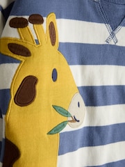 Indigo Albastru girafă - JoJo Maman Bébé Applique Sweatshirt - Imaginea 3 din 3
