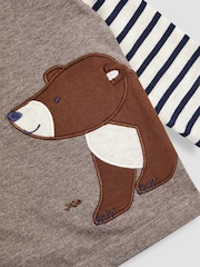 JoJo Maman Bébé Brown Bear Mock Sleeve Appliqué Top - Image 3 of 4