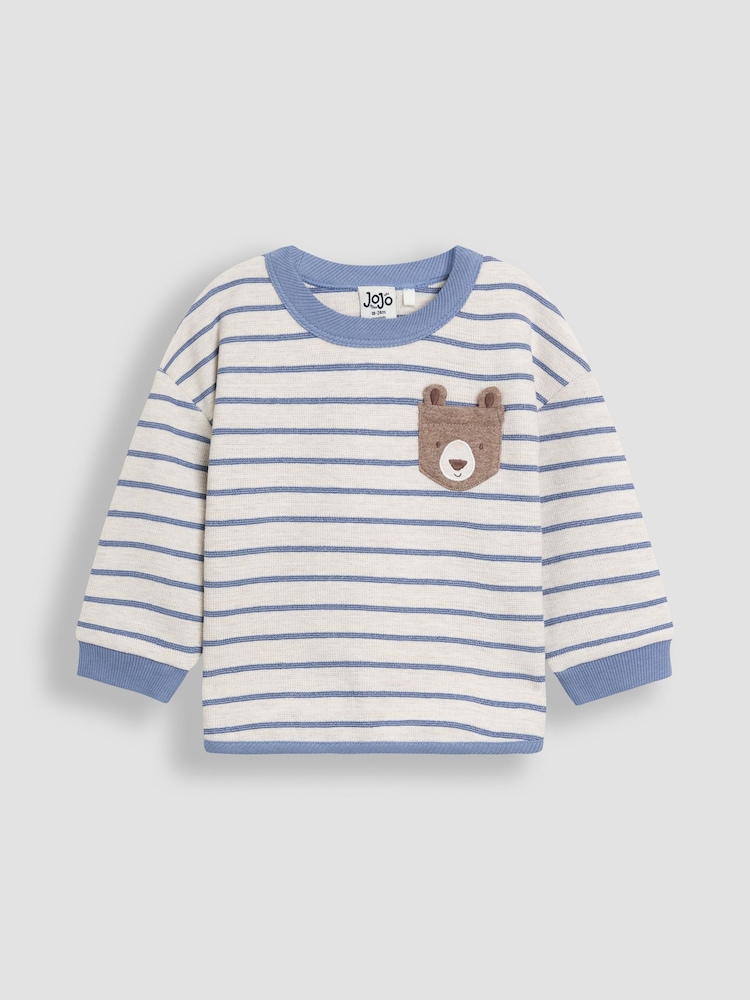 JoJo Maman Bébé Blue Pocket Appliqué Top - Image 1 of 3