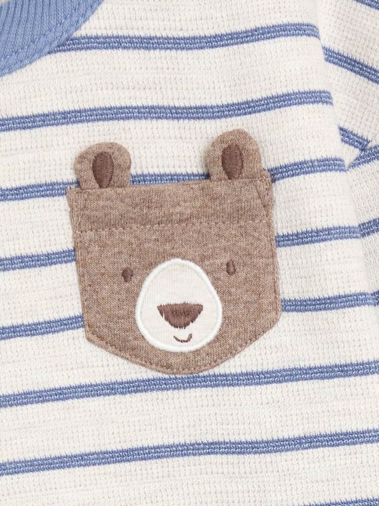 JoJo Maman Bébé Blue Pocket Appliqué Top - Image 3 of 3