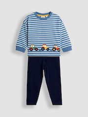 Jojo Maman Bébé Blue Top Leggings Set - Image 1 of 7
