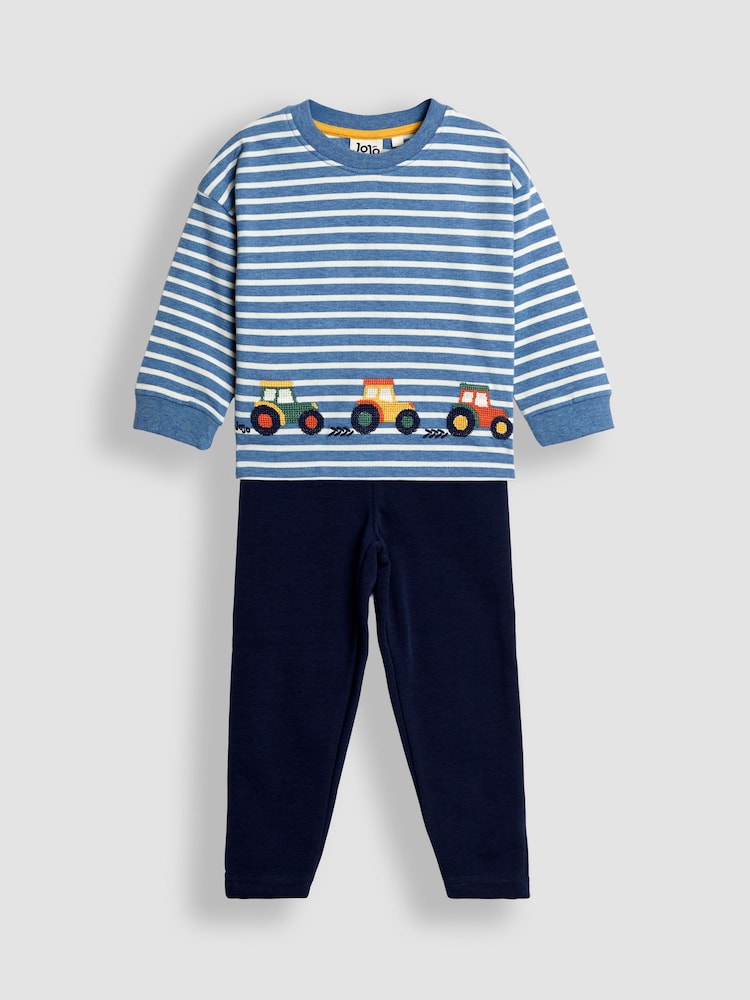Jojo Maman Bébé Blue Top Leggings Set - Image 1 of 7