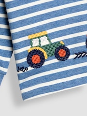 Jojo Maman Bébé Blue Top Leggings Set - Image 6 of 7