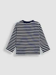 Jojo Maman Bébé Light Blue Classic Stripe Top - Image 2 of 3