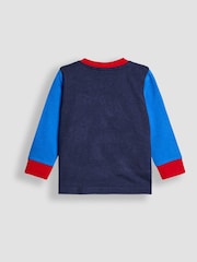 JoJo Maman Bébé Navy Blue Rocket Appliqué Top - Image 3 of 3