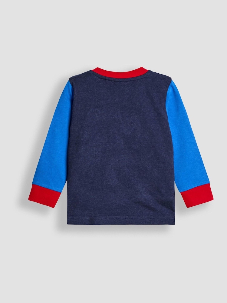 JoJo Maman Bébé Navy Blue Rocket Appliqué Top - Image 3 of 3 JoJo Maman Bébé Navy Blue Rocket Appliqué Top - Image 3 of 3