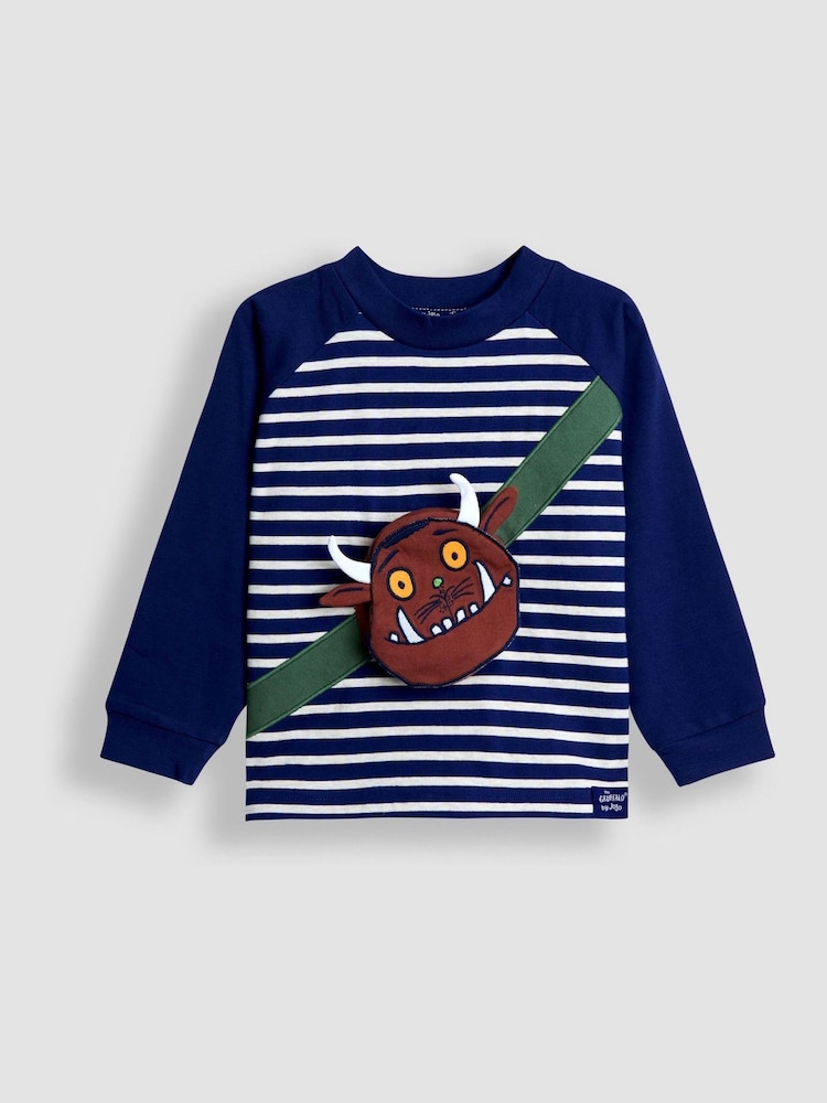 JoJo Maman Bébé Gruffalo Navy Blue Gruffalo Pocket Bag Top - Image 1 of 3 JoJo Maman Bébé Gruffalo Navy Blue Gruffalo Pocket Bag Top - Image 1 of 3